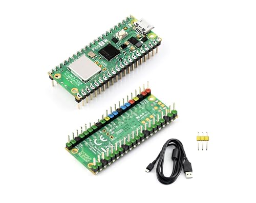 Pico 2 W with Color Pre-Soldered Header Compatible with Raspberry Pi Pico 2 W Microcontroller Board 2.4GHz 802.11n Wireless LAN WIFI4 and Bluetooth 5.2 Based on RP2350 Dual-Core& Dual-Architecture