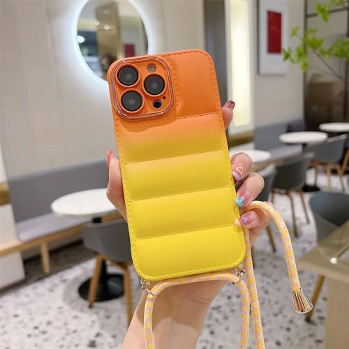 Étui silicone avec cordon pour iPhone 11 Pro Max coque dégradé