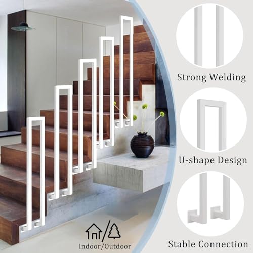 Garde-corps d'escalier intérieur compact blanc pour optimiser les petits espaces
