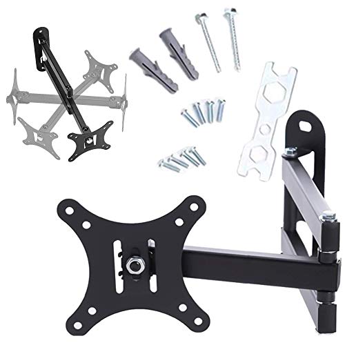 TV Fernseher Wandhalter Wandhalterung Halterung LCD LED 10-32 Zoll Neigbar Schwenkbar Drehbar Flach & Curved Monitor bis zu 15KG Max. Vesa 100x100mm