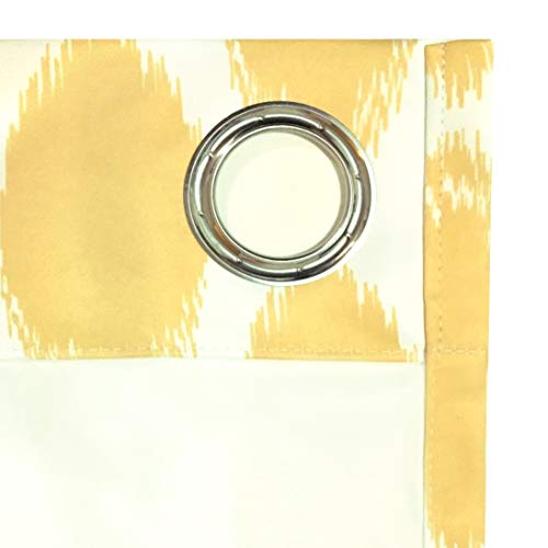 Driftaway Allen Ikat Polka Dot Room Darkening And Thermal Insulated Grommet Unlined Window Curtains Set Of 2 Panels 52 Inch By 84 Inch Yellow #TOP3