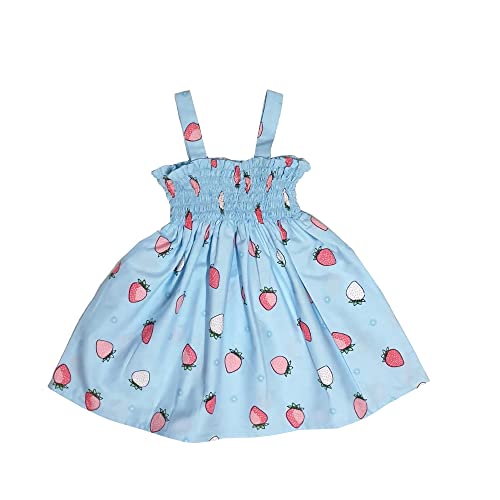 Image of Cotton Shierred Fit & Flare Dress for Girls