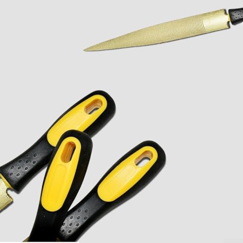 Lima de escofina de madera, lima semicircular de 4 a 10 pulgadas con mango de goma, acero de alto carbono para carpintería, carpintería y manualidades (10 pulgadas)