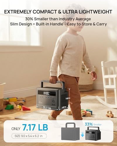 Image of 2026 Portable Power Station 700W Surge, 288Wh LiFePO4 Battery Backup, Power Bank with AC Outlet 350W /110V, Solar Generator Fast Charging for Camping Essentials, Hurricane Emergency, Home, Road Trips