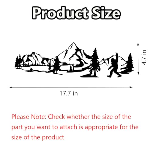 Image of Car Hood Decal Banner, Vinyl Mountain Scene Off-Road Stickers Compatible with All Jeeps Wrangler JL JLU Gladiator JT (Mountain)