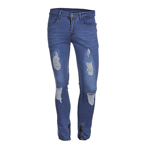 Ymosrh Work Pants for Men Denim Pants Distressed Ripped Freyed Slim Fit Zipper Jeans Trousers Khaki Pants Relaxed4