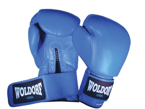 Woldorf Boxing Gloves in Top Grade Leather Blue 12oz Sparring, Grappling, Kickboxing, Fighting Gloves, Muay Thai Training Gloves, Heavy Bag Speed Punching Gloves.