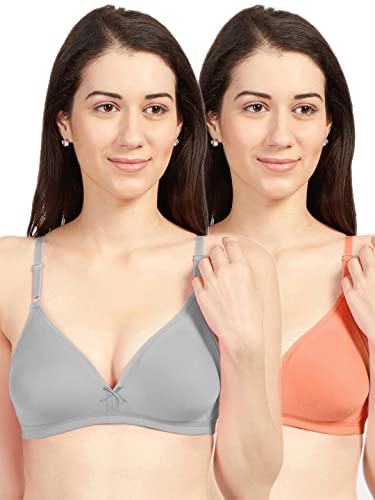 Image of SONARI Omania Womens Non-Padded Cotton Polyester Bras - Solid, Non-Wired, Medium Coverage, Hand Washable (Pack of 2)