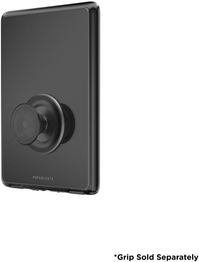 PopSockets Kindle Paperwhite 2021 Case (11th Gen, 6.8”) & Signature Edition – Slim Protective Cover with Built-in MagSafe-Compatible Ring for MagSafe PopGrip, E-Reader Accessory - Black Translucent