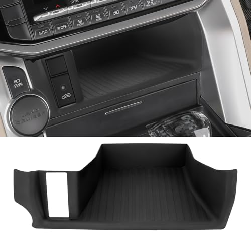 2025 ランドクルーザー 300 アクセサリー対応 センターコンソールオーガナイザートレイ、インサート二次収納 シリコンブラック素材 (2025)
