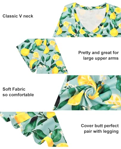 Image of RITERA Women Plus Size Tops Tie Dye V Neck Shirt Floral Camo Summer Short Sleeve Tunic Oversized Ladies Blouse XL-5XL