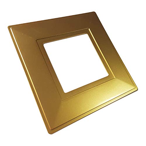 Single Double Light Switch Socket Finger Plates Surround Wall Protector Hygienic Cover (Single, Gold)