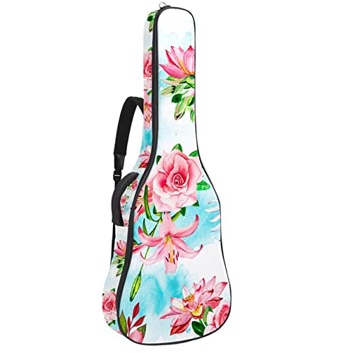 Sac à dos pour guitare acoustique avec organiseur de sac et motif donuts