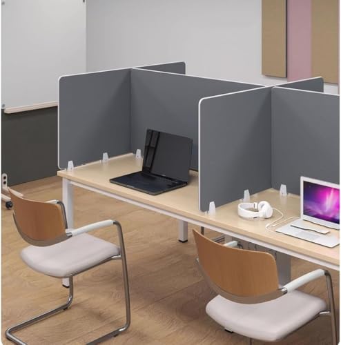 Panneau de confidentialité pour bureau isolant phonique gris 80cm