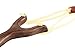 BASUNE Solid Wooden Slingshot with Classic Construction Hunting Slingshot for Catapult Game, Outdoor, Hunting-for Adult (Deep Brown)