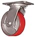 EZ ROLL EZ-0620-MOP-S-SB 6" Diameter Swivel Caster Poly On Steel Wheel with Brake, 6"x2"
