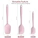 Cooptop Silicone Spatula Set - Rubber Spatula - 600°F Heat Resistant Baking Spoon & Spatulas (Pink)