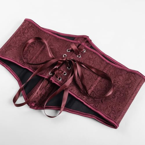 Image of Scarlet Darkness Corset Belt for Women Fishbone Wide Corset Pirate Belt