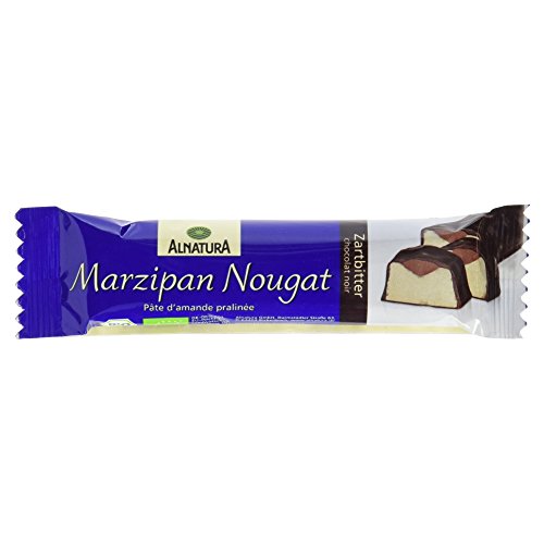 Alnatura Bio Marzipan-Nougat-Riegel, Zartbitter (1 x 40 g)