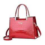 [JPAYAROGOAN] バッグ レディース トートバッグ ショルダーバッグ ハンドバッグ 通勤 手提げバッグ 大きめ ハンドバッグ レディース 軽量 マザーズバッグ 上品 母の日 ギフト ジムバッグ ワンショルダー ビジネスバッグ おしゃれ 约会 小さいバッグ 母の日ギフト 仕事用 女性用 レディースバッグ 入学式 可愛い (ワインレッド2)