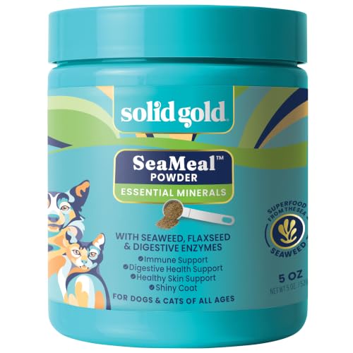Solid Gold Dog & Cat Multivitamin Powder, Omega 3 & Kelp, Skin & Coat, 5oz
