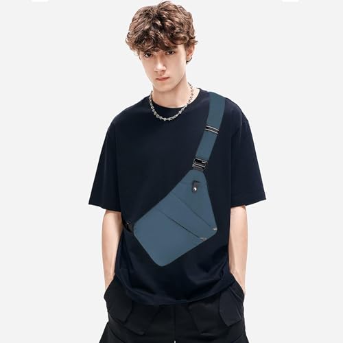 Image of Anti Theft Crossbody Bag,Sling Bag for Women Men,Multi-pocket Chest Shoulder Bag for Travel, Sport, Work