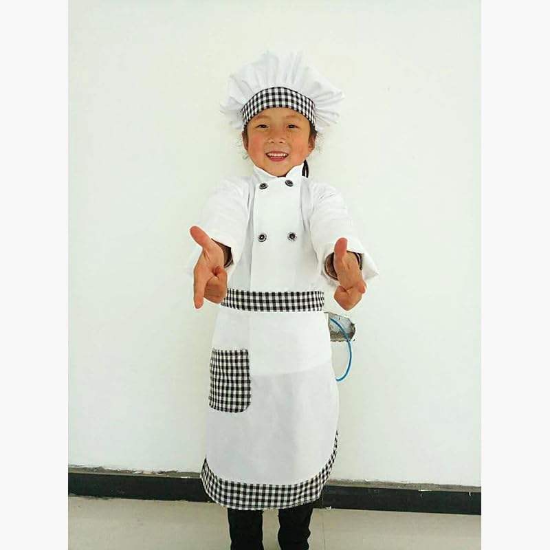 Flipworld Flip Enterprises Children Chef Costume Chef Uniform Kids Boys Girls Outfit Dress (4-5 Years) - Polyester, White (B0CP2JDTLM) Amazon Price History, Amazon Price Tracker