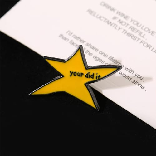 1/2/8/20Pcs Your Did It Brooch Pin Funny Star Enamel Pins Inspirational Badge Brooches Graduation Gifts for Backpack Bag Clothes Trendy Jewelry Accessories2