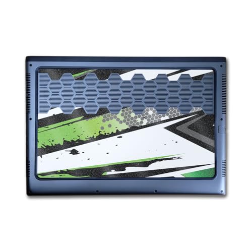 Image of Glossy Glitter Laptop Skin Compatible with Alienware M16 R2 (2024) - Grunge Green - Premium 3M Vinyl Protective Wrap Decal Cover - Easy to Apply | Crafted in The USA by MightySkins