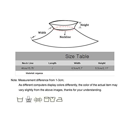 Thereisno Victorian Vintage Organza Agaric Ruffles Stand Fake Collar Cosplay Neck Ruff Neck Chain3