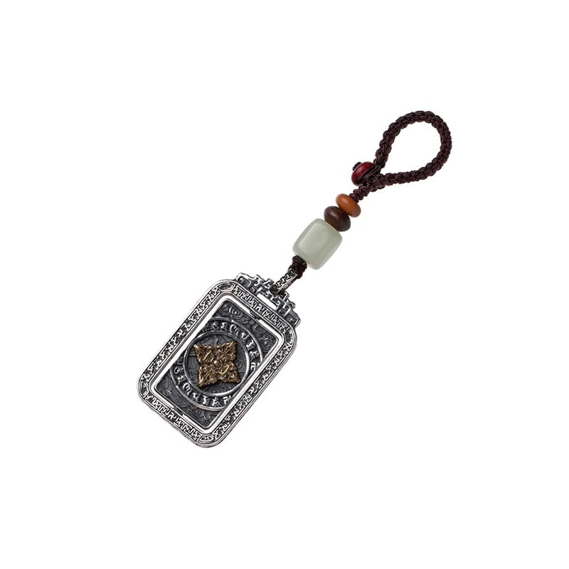 Clip Portachiavi Portachiavi con Ciondolo Mantra a Sei Caratteri, Portachiavi for Auto, Ciondolo Piccolo for Uomini e Donne, Ciondolo for Zaino, Decorazione Chiave Ganci per Portachiavi