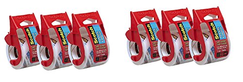 Scotch Heavy Duty Shipping Packaging Tape, 2 x 800 - Clear (3 Tapes) pack of 2