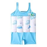Odizli Badeanzug Mädchen Kinder Kleinkind Jungen Schwimmhilfe Baby Schwimmweste Schwimmanzug mit Verstellbarem Floating Schwimmkraft Bademode Schwimmen Lernen Ausbildung Anzug Blau-Auto 2-3 Jahre