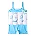 IWEMEK Maillot de Bain Bouée Bébé Fille Garçon Combinaison Flottante Gilet Flottant Piscine Enfant Maillot de Natation Réglable Une Pièce Costume de Natation Été pour Débutant Blanc 18-24 Mois