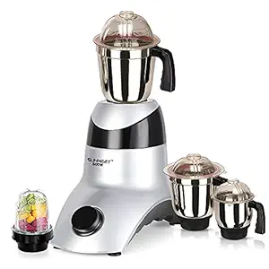 Sunmeet ORNBMA21 600Watts Mixer Juicer Grinder with 4 Jars (Small Bullets Jar, 1 Liquid Blending Jar, 1 Dry Grinding Jar and 1 Chutney Jar) - Black