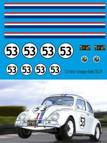 1/24 Herbie Decals for Volkswagen Beetle TB Decal TBD478