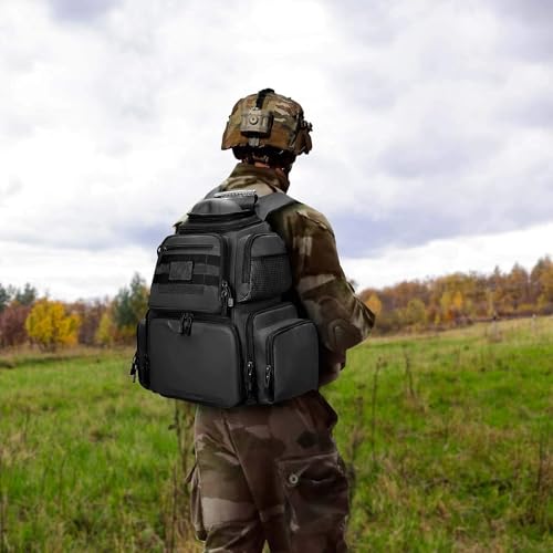 Sac à dos tactique tir et chasse avec étui pistolet compartimenté