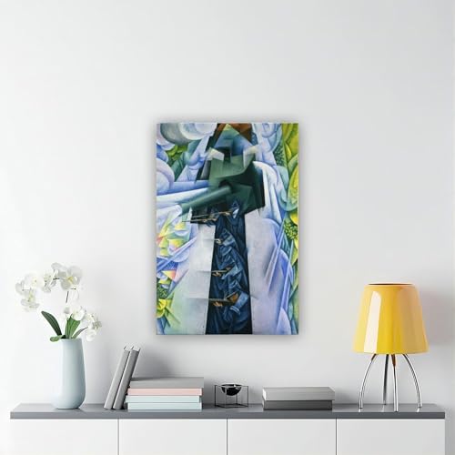 Impression sur toile train blindé Gino Severini décoration murale bureau avec cadre 30x45 cm