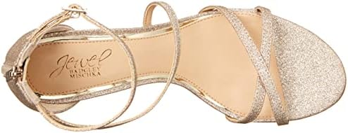 Jewel Badgley Mischka Women's Devorah Heeled Sandal, Gold Glitter, 9 | Image 4