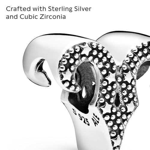 PANDORA Sparkling Aries Zodiac Charm - Compatible Moments Bracelets - Jewelry for Women - Gift for Women in Your Life - Made with Sterling Silver & Cubic Zirconia, With Gift Box4