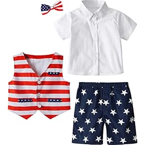 Aj design toddler suit gentleman outfit for boys 3pcs clothes set shirt vest shorts with bowtie  urban country home decor