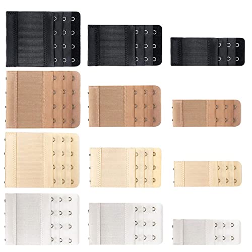 Yekeyi 12Pcs Bra Extender Rows Elastic Bra Band Hook Strap Extensions Spacing Bra Extender Strap For Women #TOP27