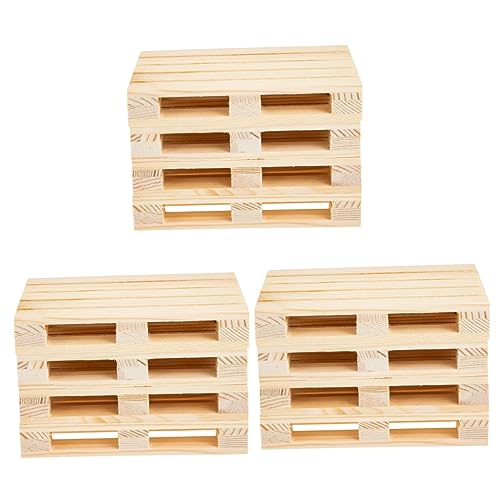 Didiseaon 12 Piezas Base De Maceta De Madera Posavasos Base De Pantalla Delicada Base De Madera...