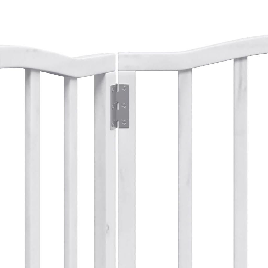 Puerta plegable para perros de madera de álamo de 3 piezas, 150 cm, rejilla separadora independiente para interior, rejilla para cachorros para seguridad, protección y fácil almacenamiento