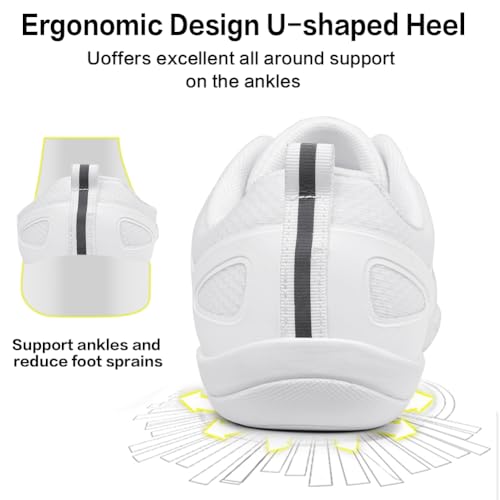 Image of CADIDL Cheer Shoes Women White Cheerleading Dance Shoes