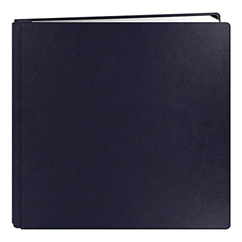 Álbum de recuerdos Pioneer de cuero postbound de 12 x 12 pulgadas, color azul marino miniatura 1