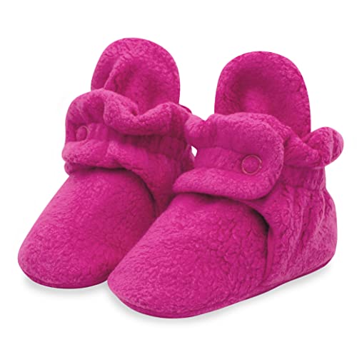 Image of Zutano Baby Boys' Cozie Fleece Baby Booties With Grippers