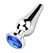 FST Luxury Jewelry Design Fetish Stainless Steel Anal Butt Plug Fantasy Sex Restraints Bondage SM Anal Stimulation Toy for Unisex Color Random Color Random Color Random(Middle)