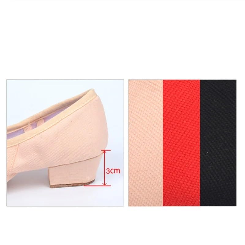 Scarpette Da Ballo Scarpe da ballo di qualità for le donne in pelle con tacco medio, ragazze, balletto, danza del ventre, yoga, scarpe, insegnante