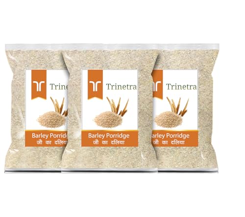 Trinetra Jau Daliya | Fibre-Rich Barley Porridge for Healthy Digestion | 1Kg Each (Pack Of 3) 3000 g